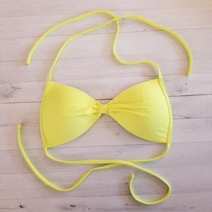 Hot Water Bright Yellow Push Up Bikini Top